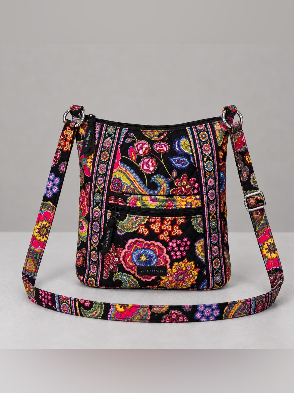 Vera Bradley Parisian Paisley Crossbody Hipster Shoulder Bag Retired Bohemian